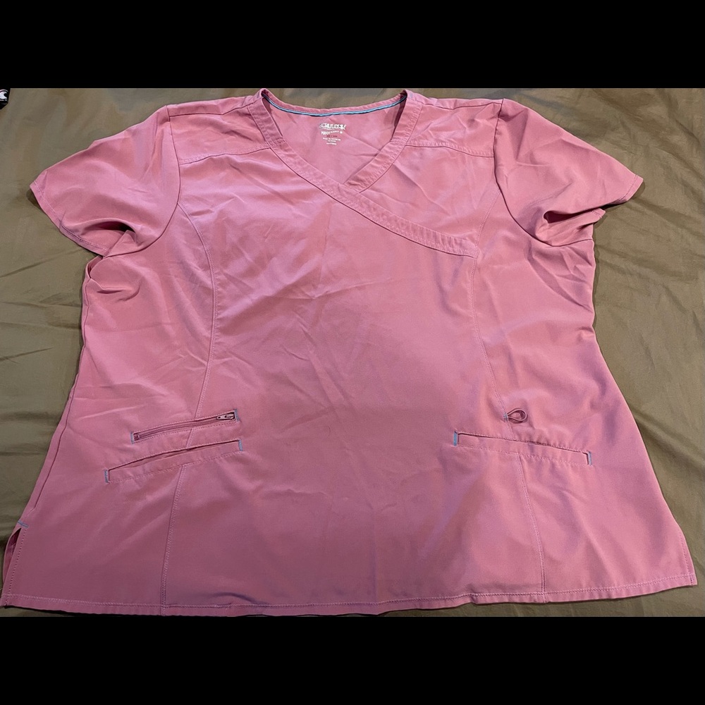 Scrubstar pink scrub top 3xl